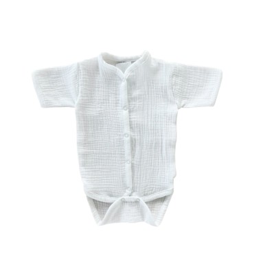 Боди на кнопках с коротким рукавом 68-74 см цвет: белый М-172
