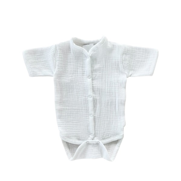 Боди на кнопках с коротким рукавом 68-74 см цвет: белый М-172