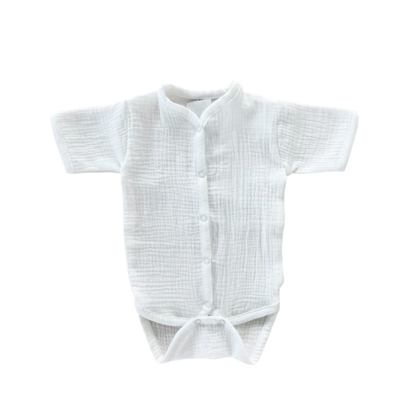 Боди на кнопках с коротким рукавом 68-74 см цвет: белый М-172