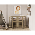 Кроватка-трансформер детская Lunna Sonata с маятником+колеса цвет: кашемир