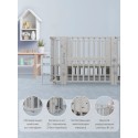 Кровать-трансформер детская 5 в1 Sweet Baby Arte цвет: Серая/одуванчик