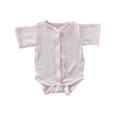 Боди на кнопках с коротким рукавом 56-62 см цвет: розовый Т-172 / М-172