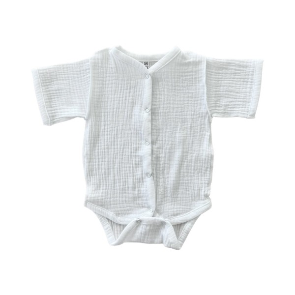 Боди на кнопках с коротким рукавом 56-62 см цвет: белый Т-172 / М-172