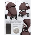 Коляска детская 2в1 со складной люлькой SBL Orso цвет: Mokka Neo