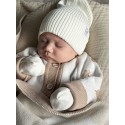 Вязаный хлопковый плед 90*90 см Желуди 8060-321