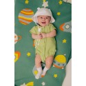 Вязаный хлопковый плед 90*90 см Космос 8060-192