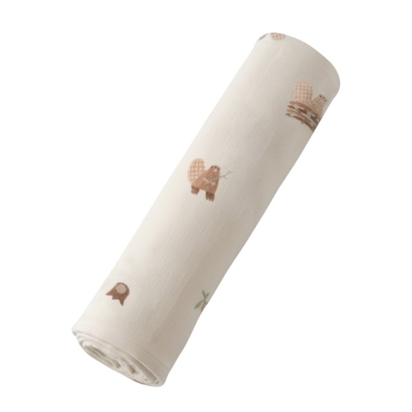 Пеленка фланелевая Buba Kids 95х115 см цвет: бобры на хуторе
