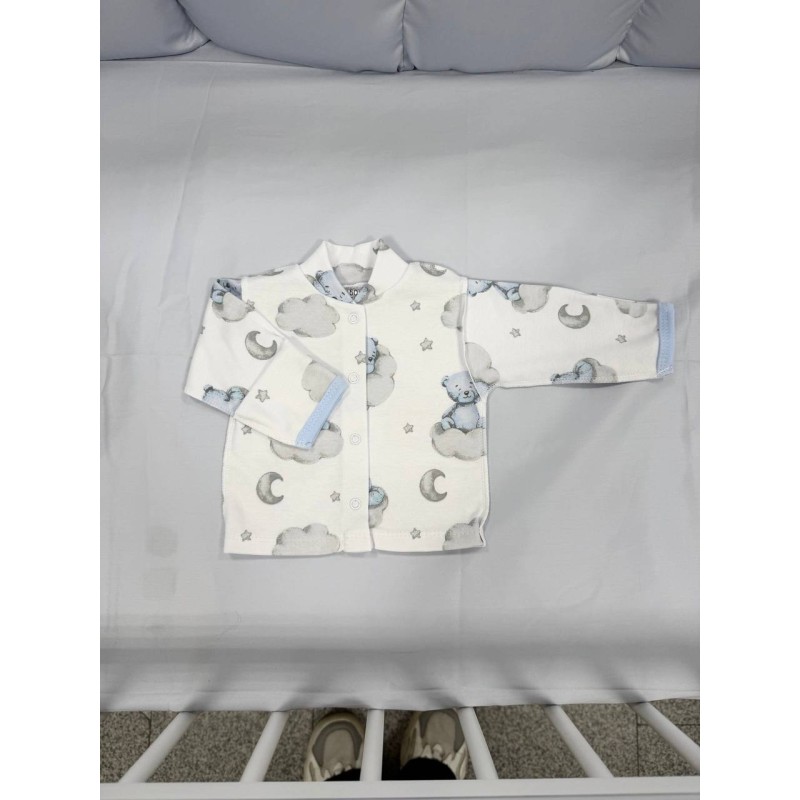 Кофточка для малыша 50 см Newborn принт: мишки на облаках Т-026