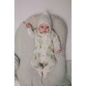 Вязаный хлопковый комбинезон 68-74 см цвет: цветочные мечты 7055-344