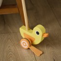 Игрушка-каталка деревянная Edda Утёнок с ручкой PAH-01001