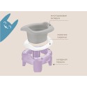 Горшок дорожный складной с многоразовой вкладкой HandyPotty 3 в 1 цвет: черничный йогурт и вкладка светло-серая