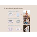 Горшок дорожный складной с многоразовой вкладкой HandyPotty 3 в 1 цвет: черничный йогурт и вкладка светло-серая