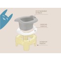 Горшок дорожный складной с многоразовой вкладкой HandyPotty 3 в 1 цвет: топленое молоко и вкладка светло-серая