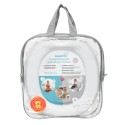 Горшок дорожный складной с многоразовой вкладкой HandyPotty 3 в 1 цвет: белый и вкладка светло-серая