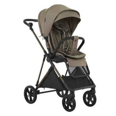 Коляска прогулочная с реверсивным блоком Pituso Carbon RX цвет: Tuareg Beige/ gold