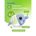 Прорезыватель-игрушка для зубов Рыбка из силикона Mombella цвет: голубой 02103