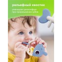 Прорезыватель-игрушка для зубов Рыбка из силикона Mombella цвет: голубой 02103