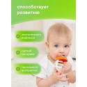 Прорезыватель-игрушка для зубов Рыбка из силикона Mombella цвет: оранжевый 02101