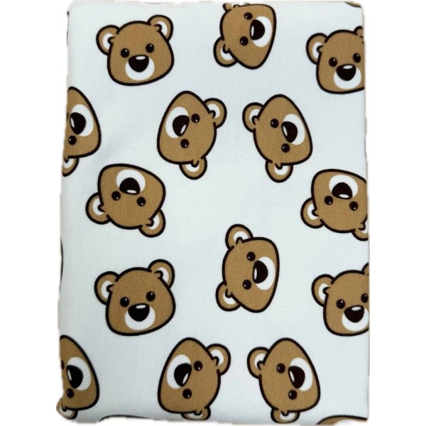 Непромокаемая многоразовая пеленка из трикотажа 60*90 см цвет: мишки Teddy шоколадные р-020