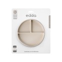 Тарелка секционная силиконовая на присоске Edda цвет: лен SPS-01006