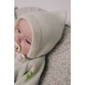 Чепчик-шапочка вязаный 44-48 см цвет: экрю 6197-02