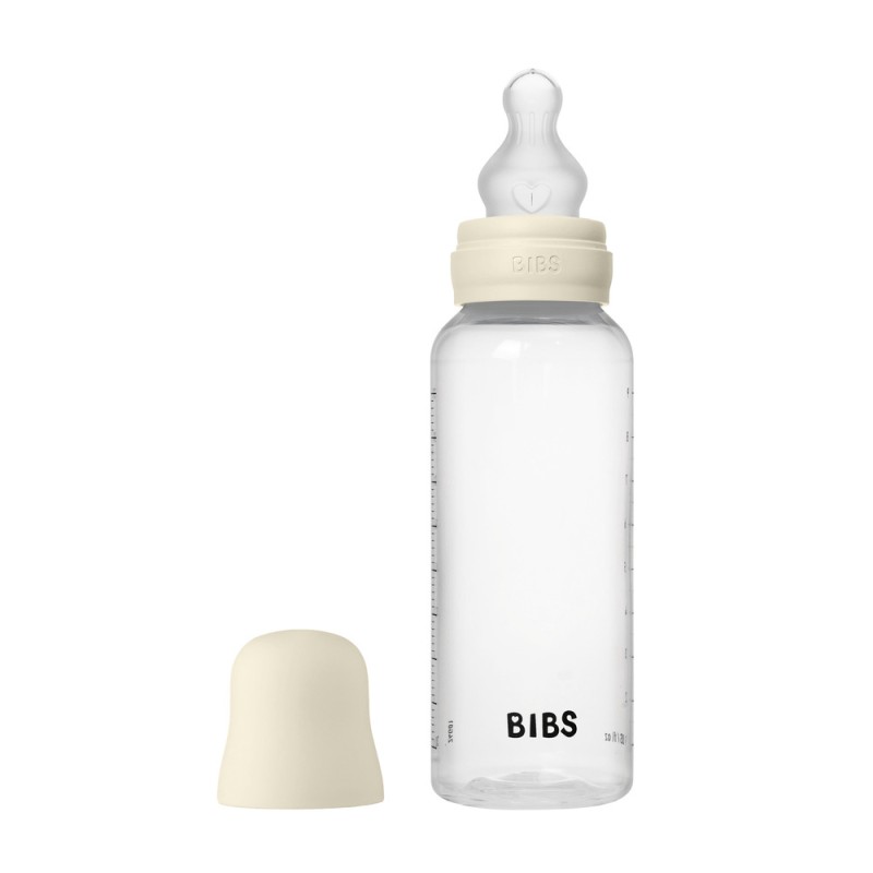 Пластиковая бутылочка Bibs 270 мл силиконовой соской цвет: ivory