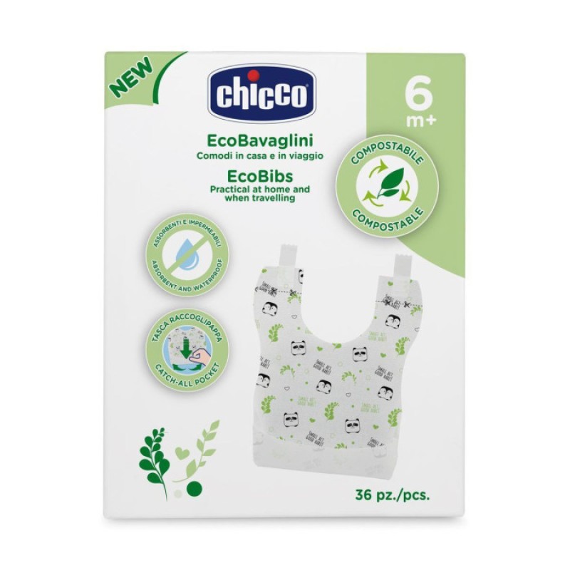 Нагрудники одноразовые для кормления 36 шт Chicco Нагрудники одноразовые для кормления 36 шт Chicco