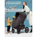 Коляска детская 2в1 со складной люлькой SBL Orso цвет: chocolate brown