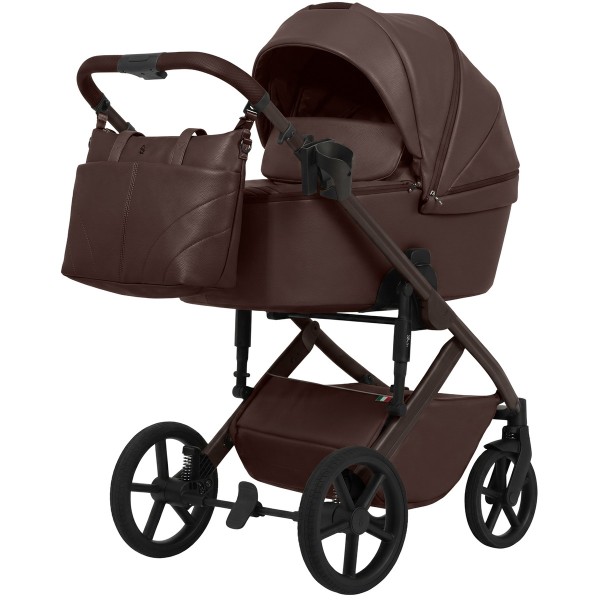 Коляска детская 2 в 1 Sweet Baby Dolce L Экокожа цвет: dark chocolate 427793