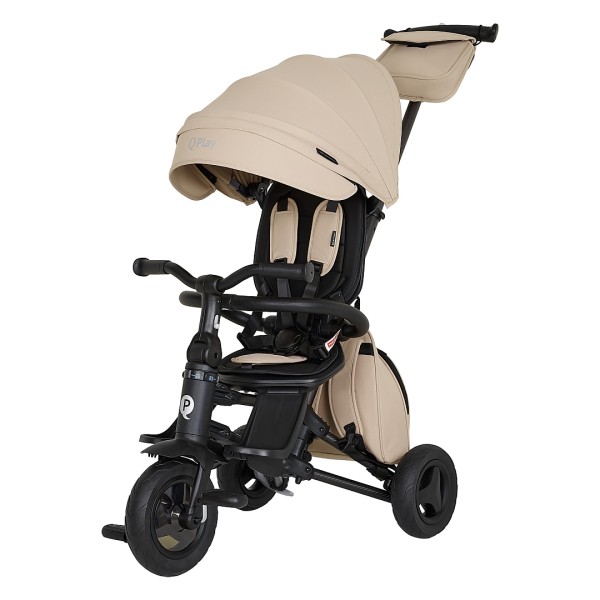Велосипед трехколесный Qplay Nova + Carbon fiber цвет: Beige/Бежевый