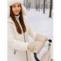 Муфта классическая для коляски с накладкой на ручку Лайт цвет: бежевый
