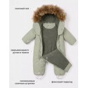 Комбинезон с опушкой Rant Polar 86 см цвет: sage green 161/3