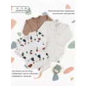 Боди с длинным рукавом Rant Mosaic beige 56 см 3 шт 6775/1