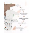 Боди с длинным рукавом Rant Mosaic beige 56 см 3 шт 6775/1