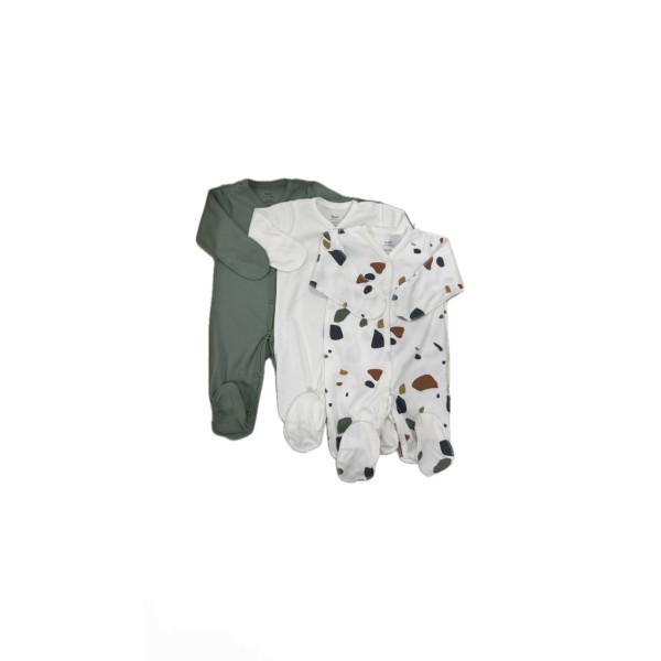 Комбинезон с кнопками Rant Mosaic green 62 см 3 шт 1675/2
