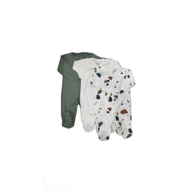 Комбинезон с кнопками Rant Mosaic green 56 см 3 шт 1675/2