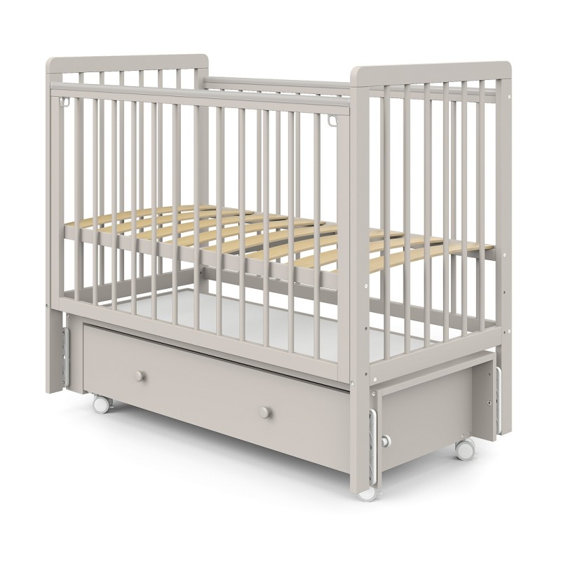 Кровать детская Pituso Tiny с ящиком + маятник + быстросъемная автостенка цвет: кашемир Кровать детская Pituso Tiny с ящиком + маятник + быстросъемная автостенка цвет: кашемир