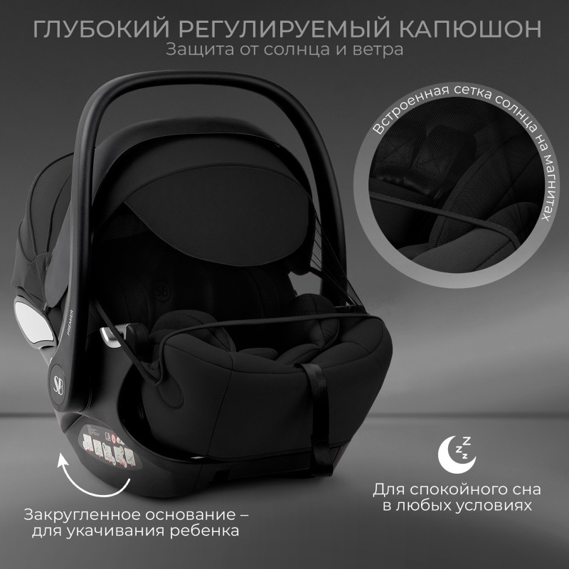 Автокресло-люлька 0-13 кг Sweet Baby Premier Pro WG06 цвет: Black