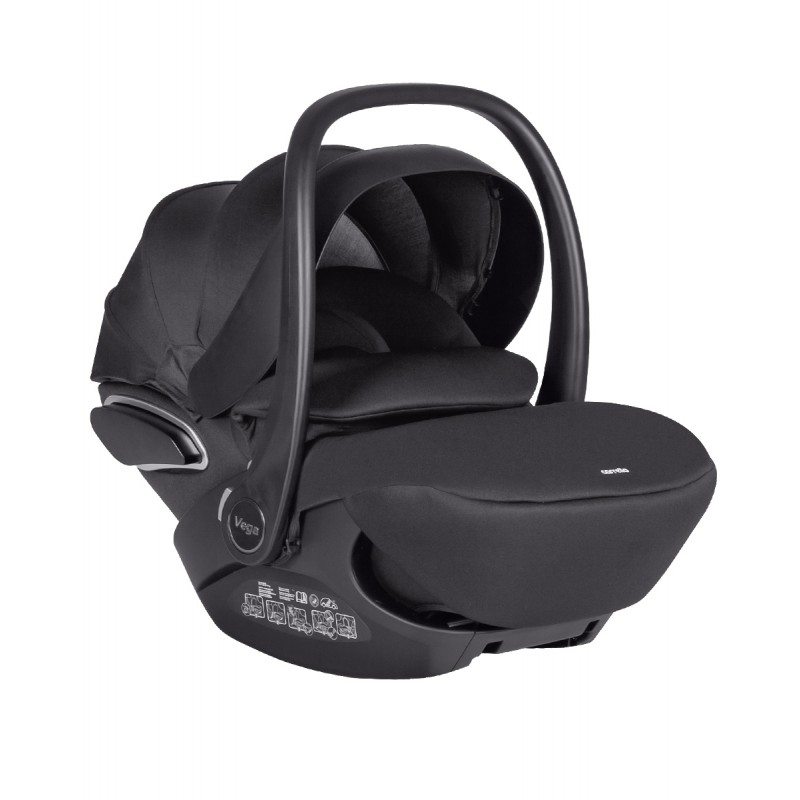 Автокресло-люлька с лежачим положением 0-13 кг Carrello Vega цвет: absolute black CRL-14101