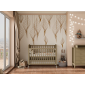 Кроватка детская Lunna Lika Lite на колесах + быстросъемная стенка цвет: кашемир