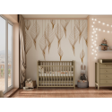 Кроватка детская Lunna Lika Lite на колесах + быстросъемная стенка цвет: кашемир