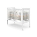 Детская деревянная кроватка Sweet Baby Bella на колесах+ быстросъемная стенка цвет: белая