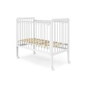Детская деревянная кроватка Sweet Baby Bella на колесах+ быстросъемная стенка цвет: белая
