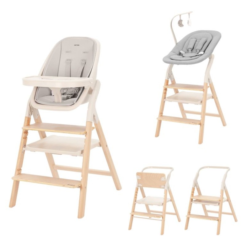 Стульчик для кормления+шезлонг 4 в 1 Carrello Ergo цвет: Linen Beige CRL-16701