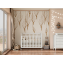 Кроватка детская Lunna Lika Lite на колесах + быстросъемная стенка цвет: белый