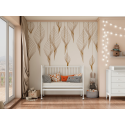 Кроватка детская Lunna Lika Lite на колесах + быстросъемная стенка цвет: белый