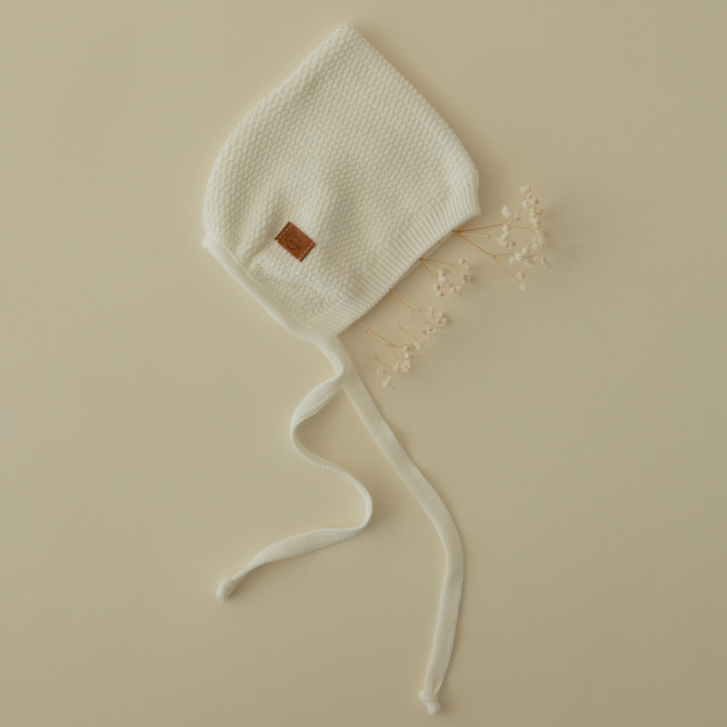 Детская шапочка вязаная 40-42 см ELF цвет: кремовый W030N-013-40/42