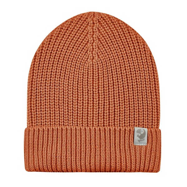 Шапка вязаная детская Бини 42-46 см цвет: кирпичная 6070-105