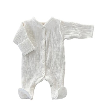 Муслиновый слип на кнопках 50-56 см Newborn цвет: молочный М-141