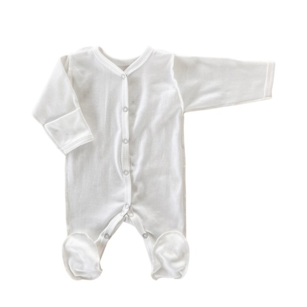 Слип на кнопках со швами наружу Newborn 50 см  цвет: экрю Т-127